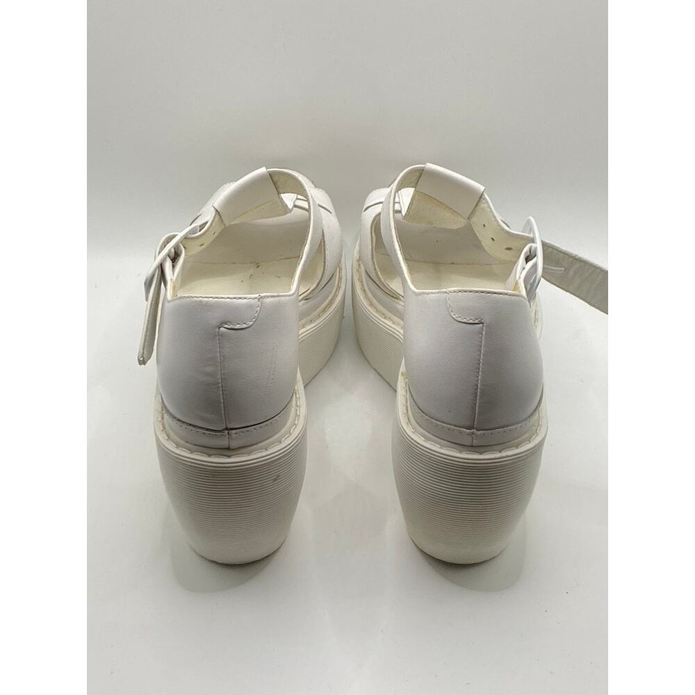 Dr. Martens White Platform T-Strap Wedge Sandals - Picture 10 of 11